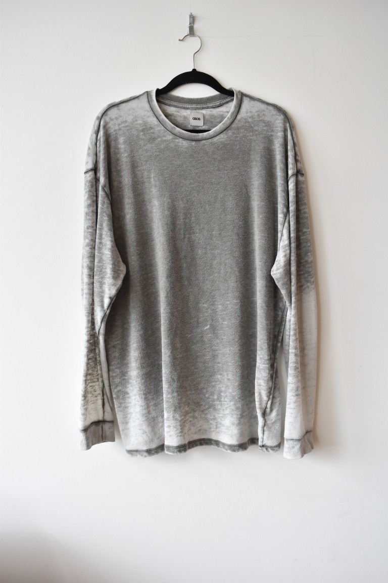 mens oversized grey sweater asos